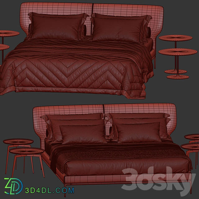 Alivar Maya Bed Bed 3D Models