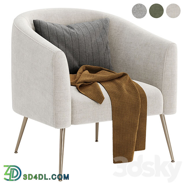 Chynia Upholstered Barrel Chair 3D Models