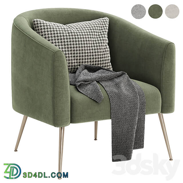 Chynia Upholstered Barrel Chair 3D Models