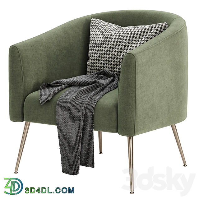 Chynia Upholstered Barrel Chair 3D Models