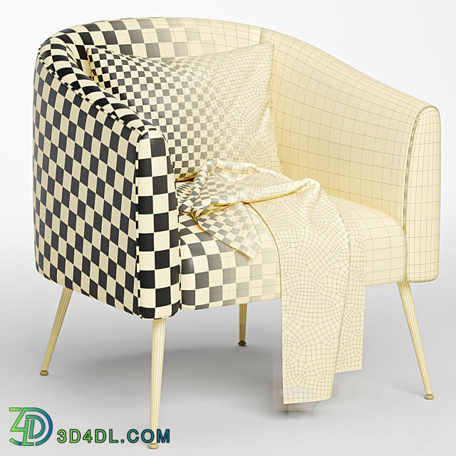 Chynia Upholstered Barrel Chair 3D Models