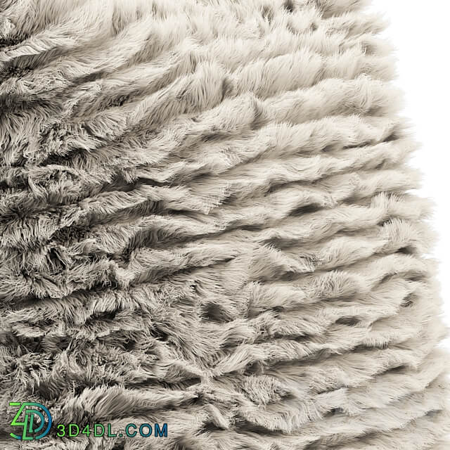 Fur pillow set 4 3D Models