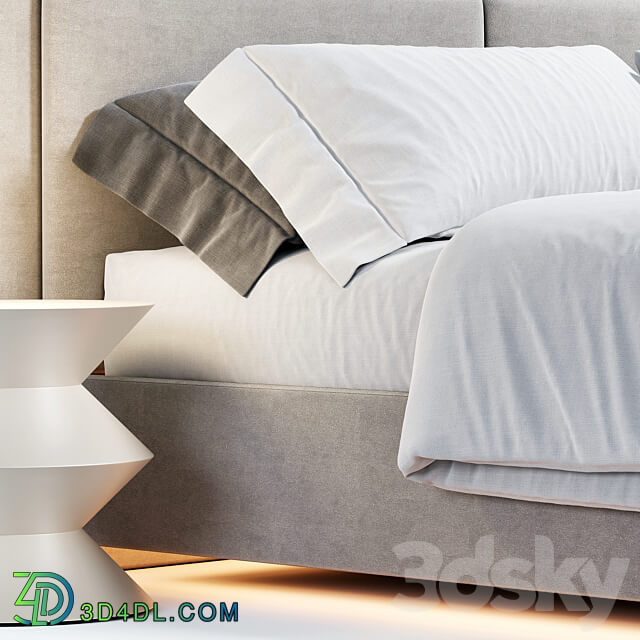 Tatlin soft bed By Minotti Bed 3D Models