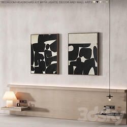 225 wall composition 08 bedroom headboard kit 03 Other decorative objects 3D Models 