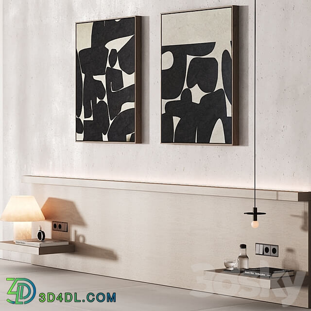 225 wall composition 08 bedroom headboard kit 03 Other decorative objects 3D Models
