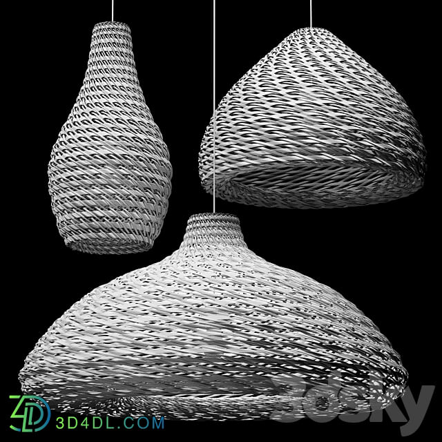 Rattan Pendant Light 08 Pendant light 3D Models