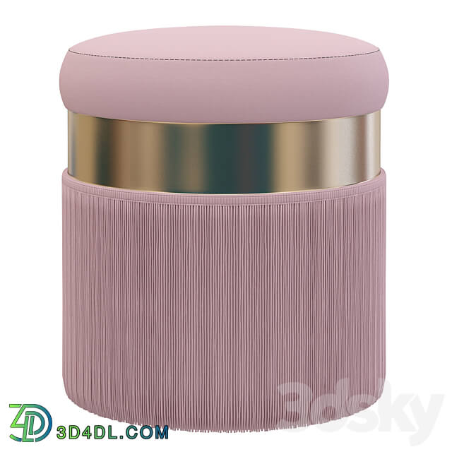 Fuente Upholstered pouf 3D Models