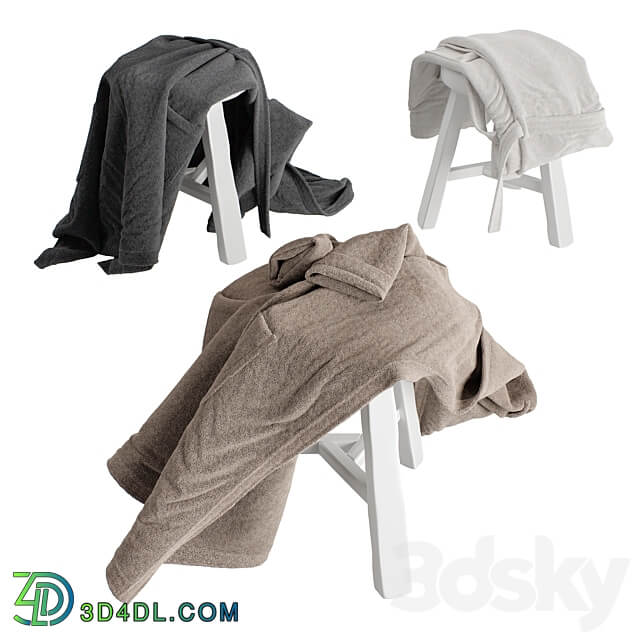 Bathrobes hanging set 3 3D Models