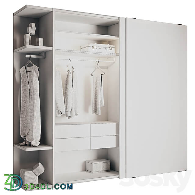 Sliding wardrobe Pianca Nastro Wardrobe Display cabinets 3D Models