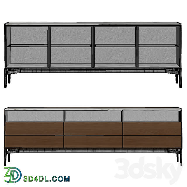 Poliform CODE Collections Sideboard Chest of drawer 3D Models