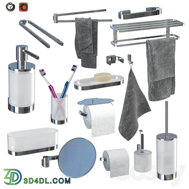 GROHE Selection Accessory Set 15 pcs 3D Models