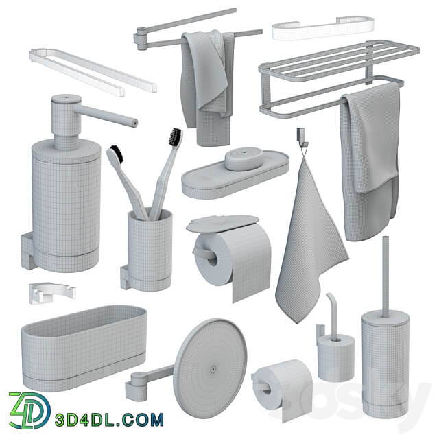 GROHE Selection Accessory Set 15 pcs 3D Models