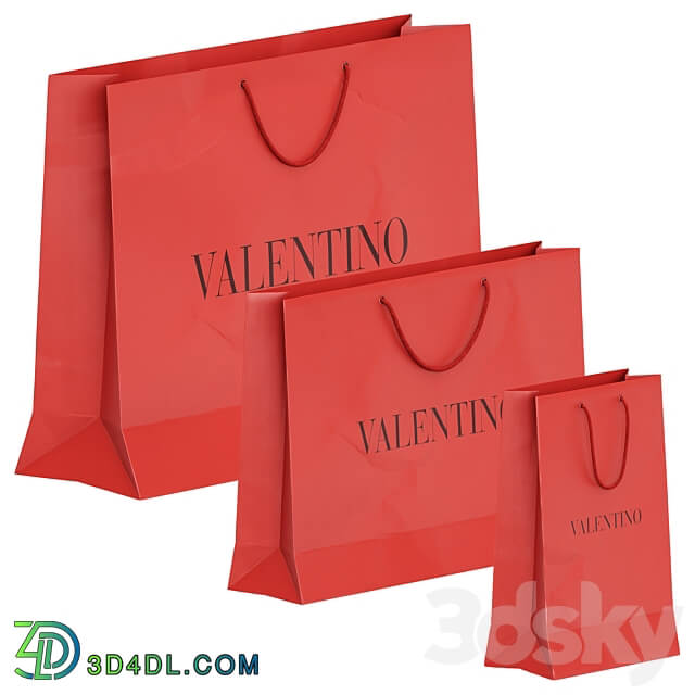 Set of Brand Shopping Bags 2 Other decorative objects 3D Models