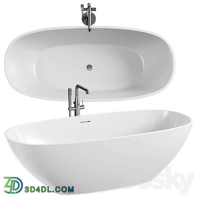 Aqua de Marco Angelo artificial stone bathtub 3D Models