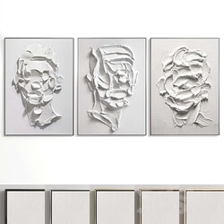 Abstract Painting Set of 3 pieces No 29 3D Models 