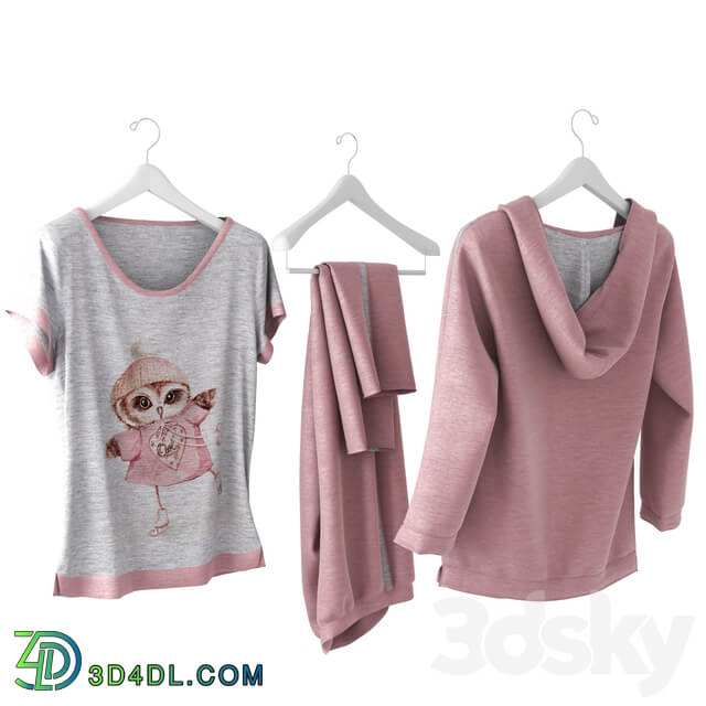 Sports clothing on hangers Clothes 3D Models