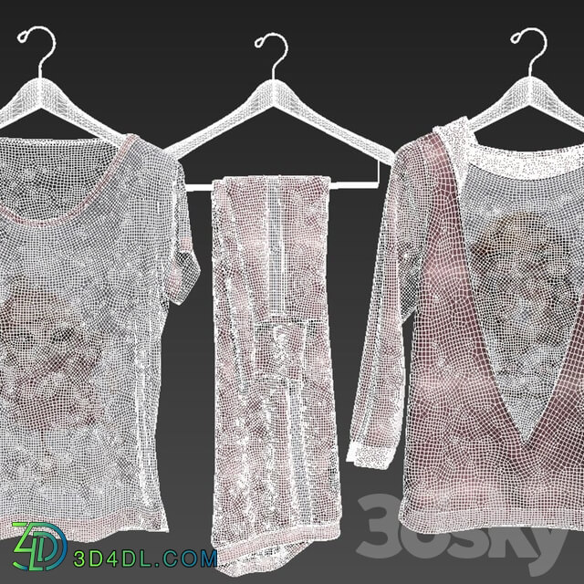 Sports clothing on hangers Clothes 3D Models