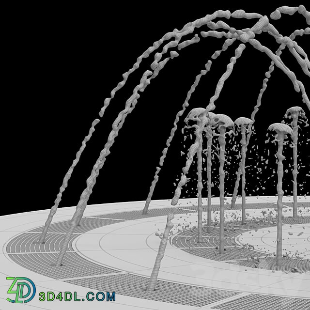 Dry fountain 01 Urban environment 3D Models