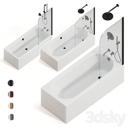 Arblu bath screens + Villeroy & boch bathtubs + Paffoni taps 