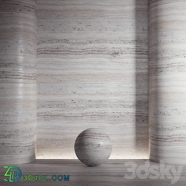 Stone material, travertine. 21, pbr, seamless