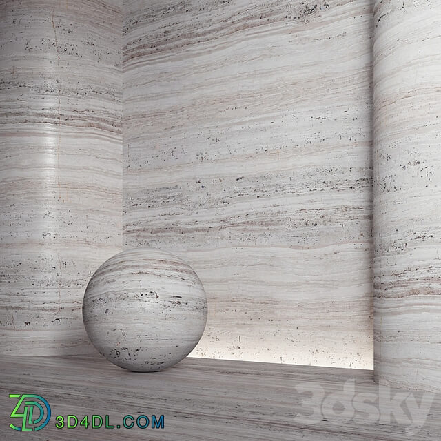 Stone material, travertine. 21, pbr, seamless