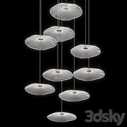 Modern LED ceiling lamp Ing in the form of a lotus leaf 