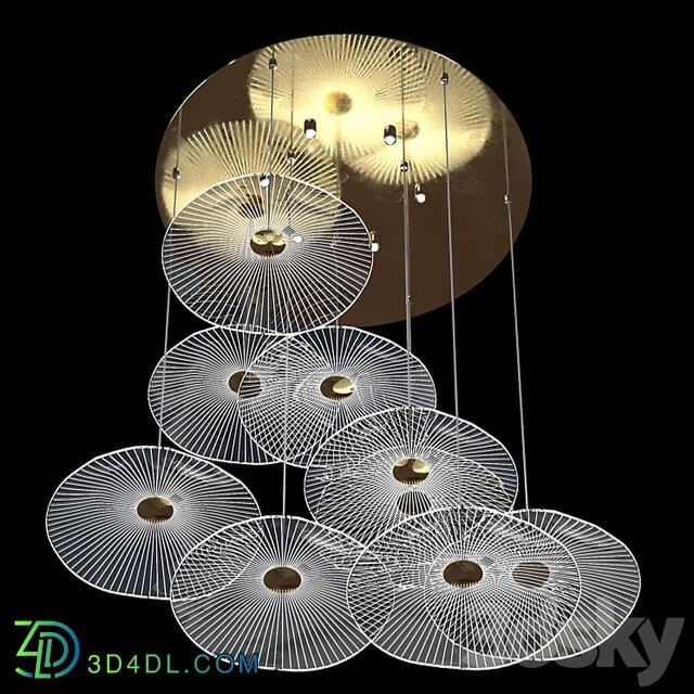 Modern LED ceiling lamp Ing in the form of a lotus leaf