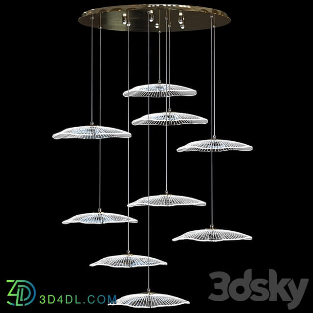 Modern LED ceiling lamp Ing in the form of a lotus leaf