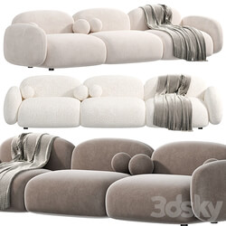 Contemporary Standard Sofa Sewn Pillow Back Sofa by Litfad, sofas 