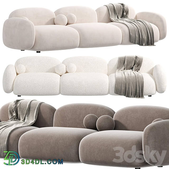 Contemporary Standard Sofa Sewn Pillow Back Sofa by Litfad, sofas