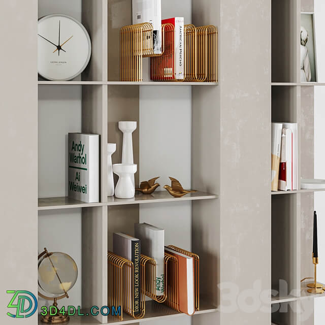 modern bookshelf 01