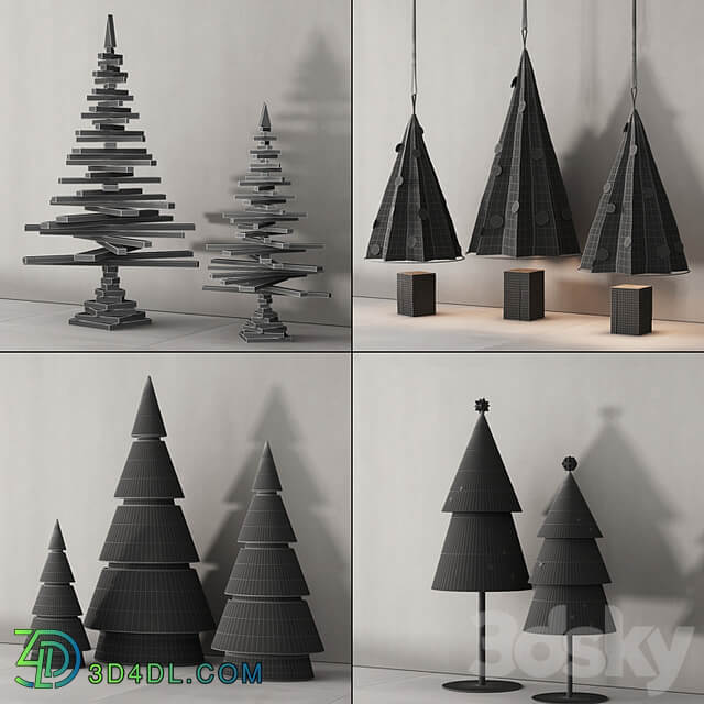 237 happy new year 01 modern christmas trees 01