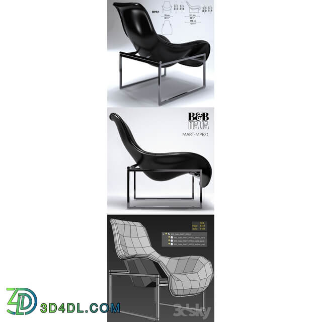 B amp B Italia Mart MPR 1 Chair