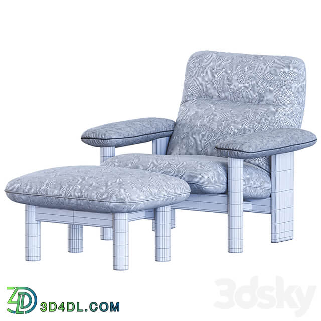 brasilia armchair and ottoman