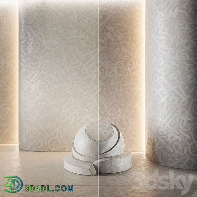 decorative plaster | Concrete set (seamless) | 22
