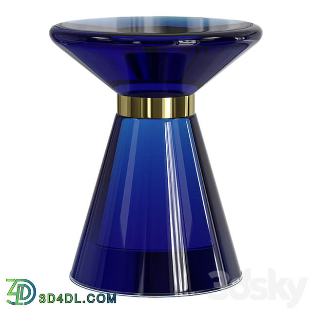 Side table Blue Glass