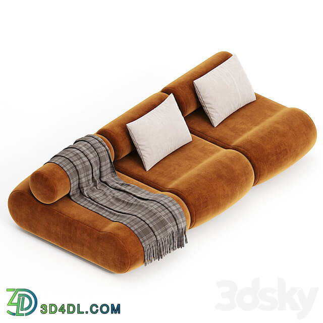 Mustard Klaus Uredat Corbi Trio sofa for COR