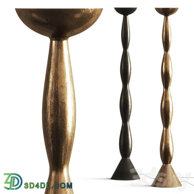 Haos Natural Bronze & Green Patina Floor Lamp