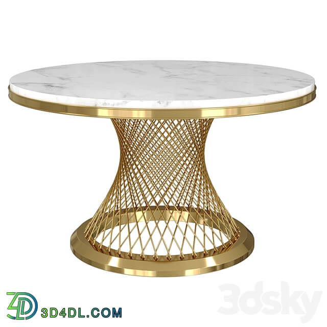 Modern Round Dining Table Stainless Steel Sintered Stone Plinth Tabletop Golden