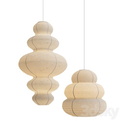 Wabi sabi paper ceiling lights 