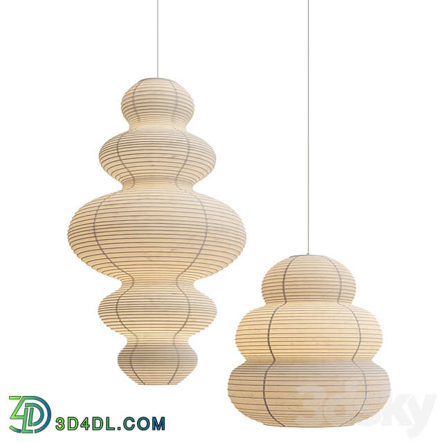 Wabi sabi paper ceiling lights