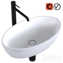 Sink Salini Alda 01 & faucet Noken Round by Porcelanosa 