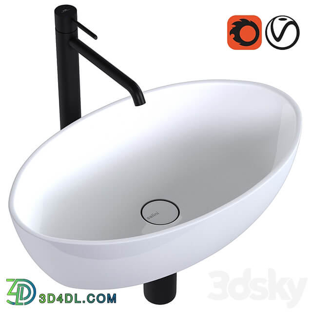 Sink Salini Alda 01 & faucet Noken Round by Porcelanosa