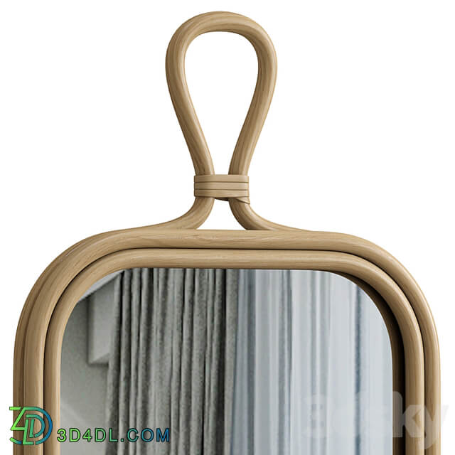 Nogu 25 x 53cm Rattan Rectangular Mirror