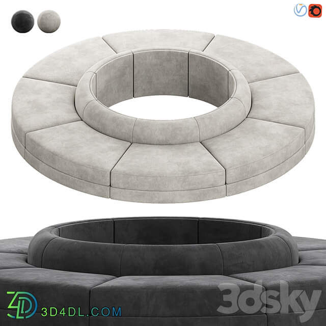 Maura Modular Convex Circle Sectional Sofa