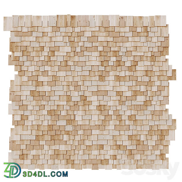 Wooden roof tiles seamless pattern 1