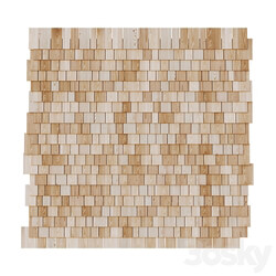 Wooden roof tiles seamless model 5 