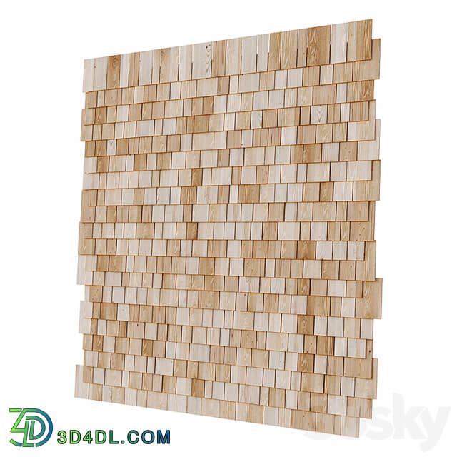 Wooden roof tiles seamless model 5