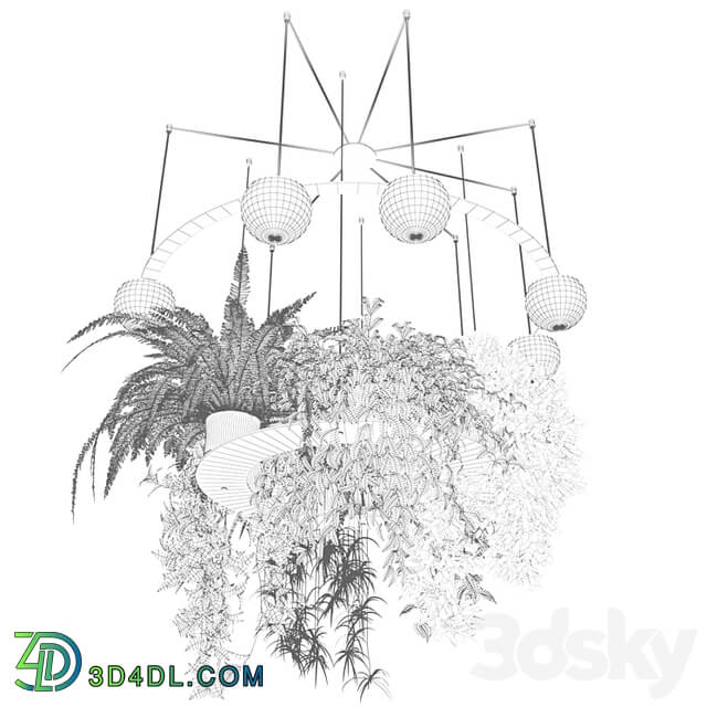 CIRC Suspension lamps Pendants chandelier with ampelous plants