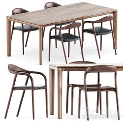 Neva chairs and Neva table by Artisan 